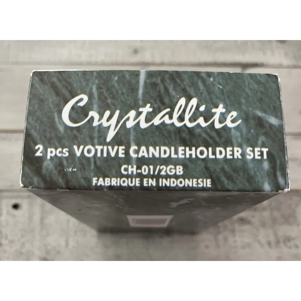 Crystallite Crystal Glass 3-in-1 Candleholder Set‎ - Open Box